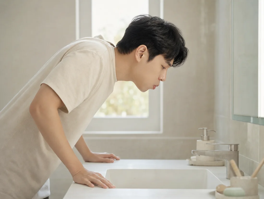 침이나 피를 뱉지 마세요