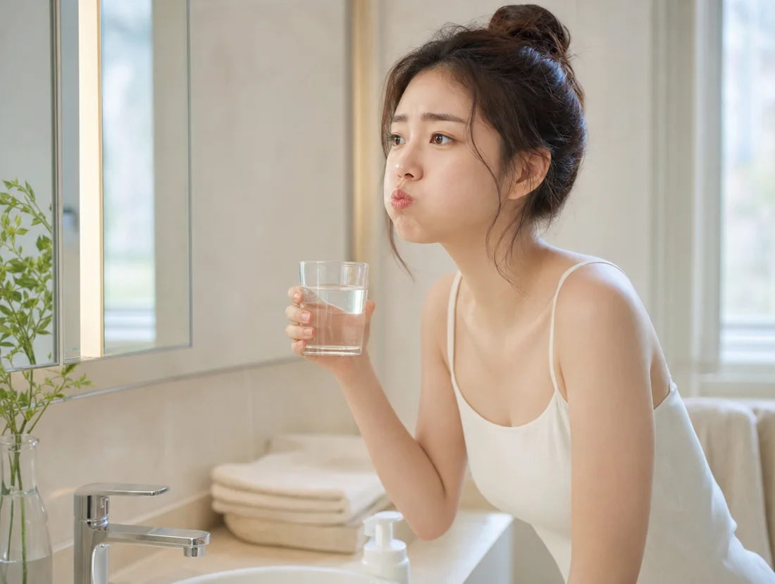 오늘은 입을 세게 헹구지 마세요