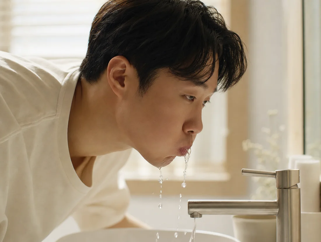 오늘은 입을 세게 헹구지 마세요