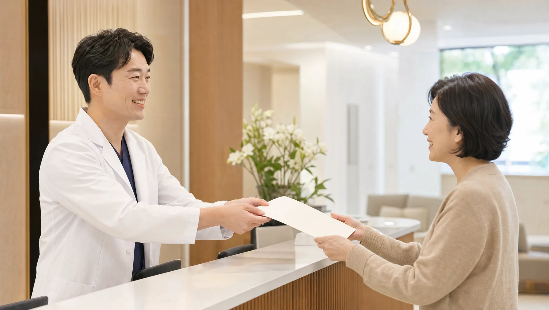 The Reborn Dental Clinic team giving after-care guidance