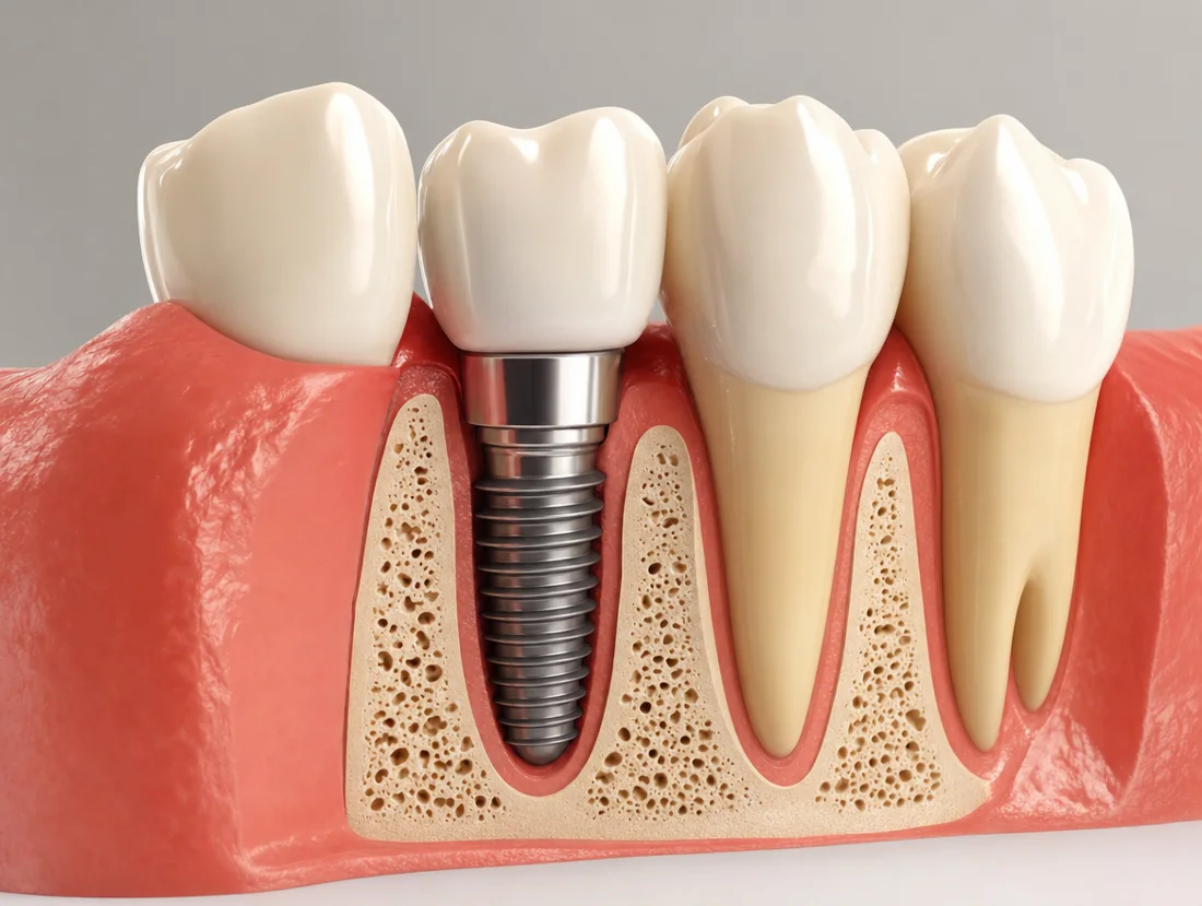 Let the surgical site rest until the implant settles into the jawbone.
